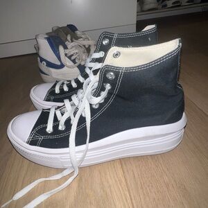 High-Top Black and White Sneakers